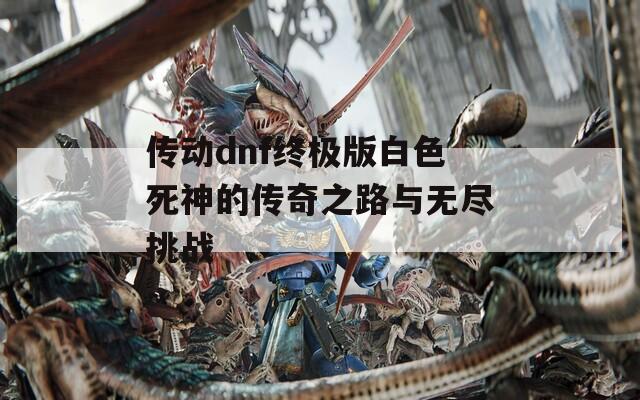 传动dnf终极版白色死神的传奇之路与无尽挑战