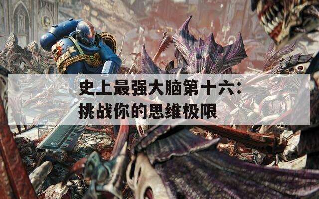 史上最强大脑第十六：挑战你的思维极限
