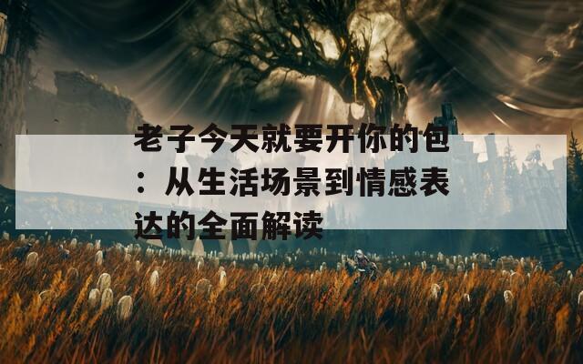 老子今天就要开你的包：从生活场景到情感表达的全面解读