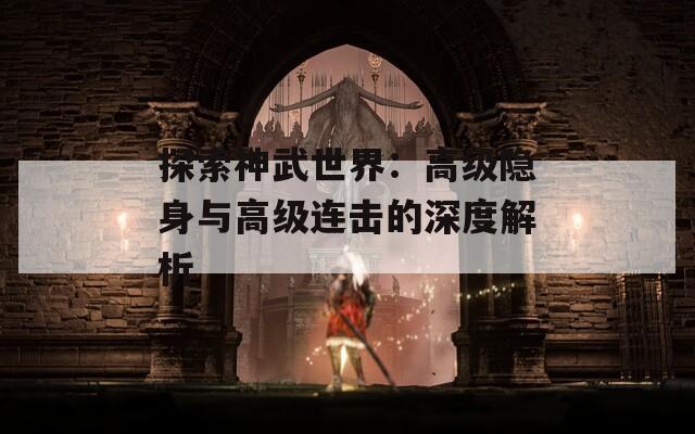 探索神武世界：高级隐身与高级连击的深度解析
